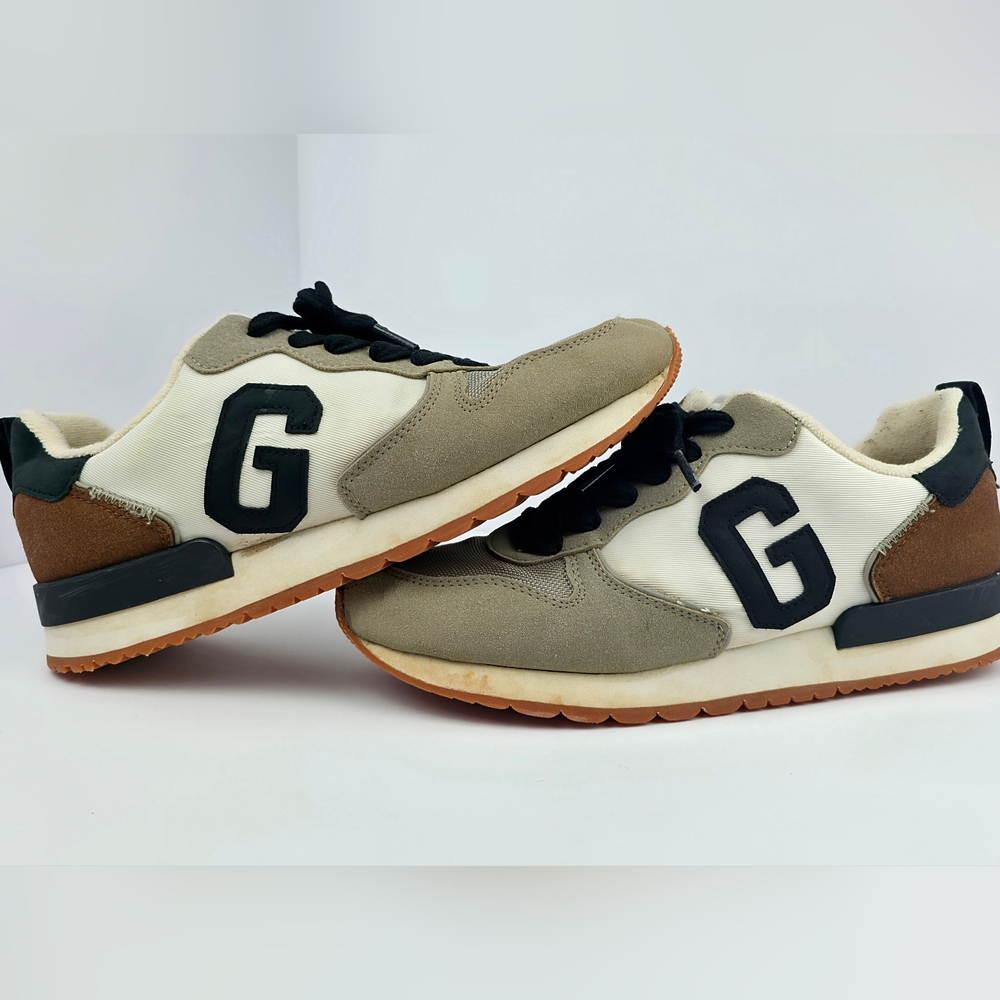 Brand Men's Casual Sneakers - Black, White, and Brown - Picture 3 of 8